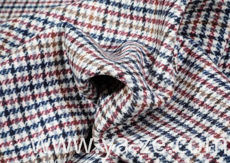 Woven woolen check tweed plaid herringbone wool fabric for coat overcoat suit blazer tweed winter autumn clothing